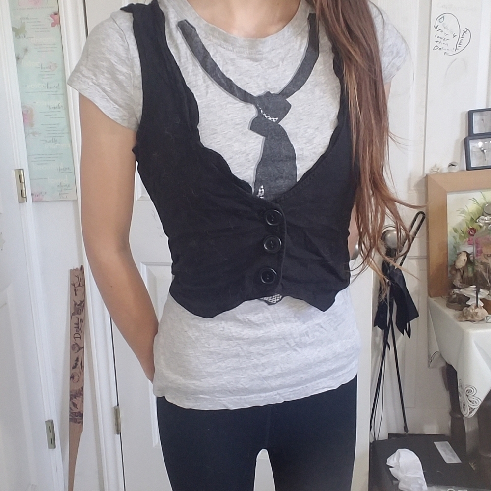 Y2K Tie & Vest Tee